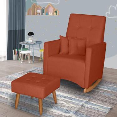 Imagem de Poltrona de amamentação balanço ana com puff bouclê - Ifa Deccor, TERR