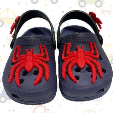 Imagem de Sandália Infantil Masculina Babuche Estampa de Aranha Leve e Confortáv
