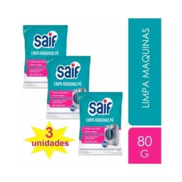 Imagem de kit 3 Limpa Máquina de Lavar Roupa Saif 80g