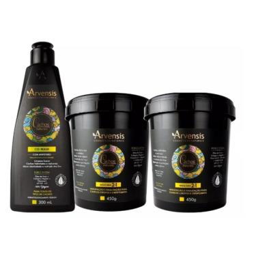 Imagem de Kit Arvensis Cachos Mascara 2x1 450g 2 Unidades + 1 Co-wash