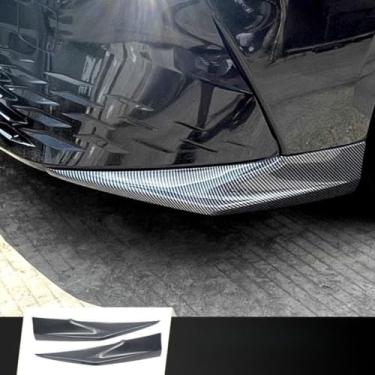 Imagem de Kit de carroceria de spoiler difusor de para-choque dianteiro para carro compatível com Camry 9ª geração 2024+ protetor de para-choque acabamento de canto acessórios para carro (aparência de carbono)