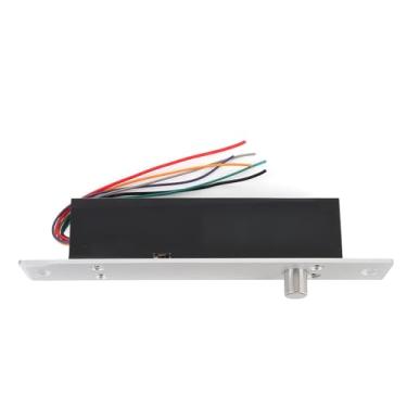 Imagem de Asixxsix Fechadura elétrica com trava, fechadura eletrônica de encaixe de 12 V NC com modo de segurança em caso de falha e atraso de tempo, para portas de madeira e vidro