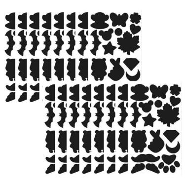 Imagem de 16 folhas de remendos de reparo de jaquetas, remendos de reparo de nylon preto para casacos, adesivos impermeáveis da Patagônia, kit de remendos para roupas, bolsas, tendas, tecidos