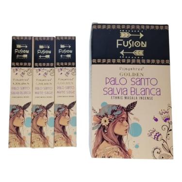 Imagem de Incenso Massala Vijayshree Fusion Palo Santo e Sálvia Branca 3 Caixinhas