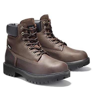 Imagem de Timberland PRO Bota de trabalho masculina Direct Attach 15 cm, bico de segurança, impermeável, isolamento térmico, Marrom, 10 Wide