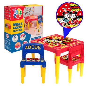 Imagem de Mesa Infantil De Plástico Didática Atividades 2 Cadeiras - Tritec, Col