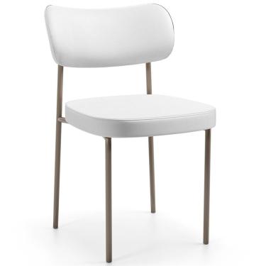 Imagem de Cadeira Decorativa Para Sala De Jantar Melina Base Arena L02 Facto Branco