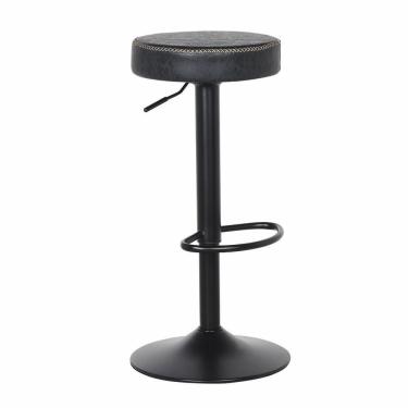 Imagem de Banqueta Alta Estofada p/Cozinha Americana Giratória preto