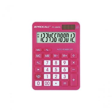 Imagem de Calculadora De Mesa Procalc Pc286 Pk 12 Digitos Pink