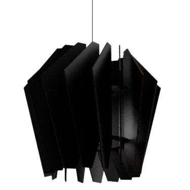 Imagem de Luminária Teto Tipo Pendente Espiral Mdf - Completa Cor: Preta