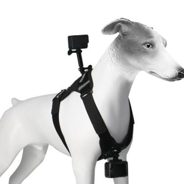 Imagem de EBTOOLS Suporte de arnês para cães Go Pro, colete ajustável para cães, fixação no peito e nas costas, colete para câmera, para câmeras de ação