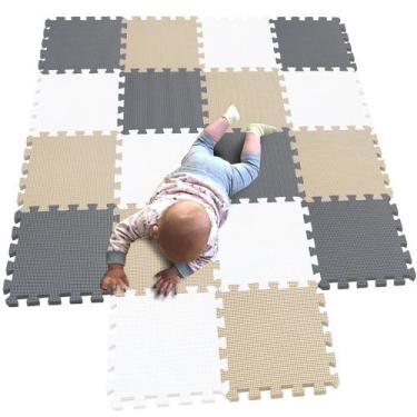 Imagem de Puzzle Play Mat MQIAOHAM 18 peças de azulejos de espuma macios para be