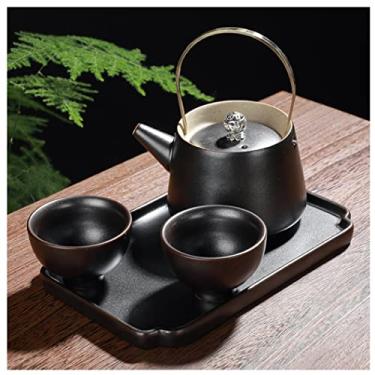 Imagem de Conjunto de chá xícaras de chá conjunto de bule de chá 4 peças conjunto de xícaras de chá de cerâmica europeia conjunto de xícaras de café conjunto de bule de chá de cerâmica conjunto de xícara de chá