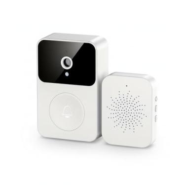 Imagem de Campainha Inteligente Wi-Fi HD, Vídeo Porteiro Sem Fio com Câmera, Visualização pelo Celular, Bateria Recarregável, Smart Home