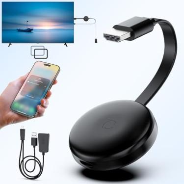 Imagem de Adaptador de tela HDMI sem fio, extensor adaptador de espelhamento de tela HD 1080p para smartphone, tablet, laptop, janela para HDTV/monitor/projetor, dongle de exibição HDMI WiFi 2,4G e 5G, suporte