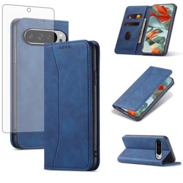 Imagem de Asuwish Capa carteira flip para celular Google Pixel 9 Pro XL com protetor de tela de vidro temperado, fecho magnético, capa fólio, suporte para cartão de crédito, suporte para celular, acessórios