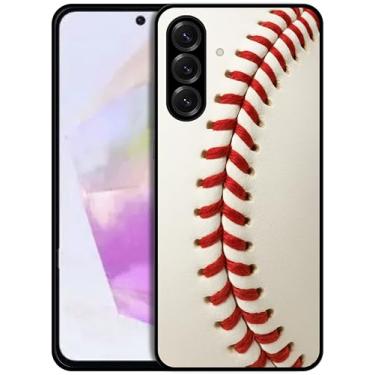 Imagem de SM CASES Capa para Samsung Galaxy A36 5G - estampa de beisebol, design impresso 2D, capa protetora de borracha TPU à prova de choque para Samsung Galaxy A36 5G preta