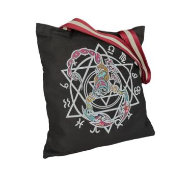 Imagem de Augbunny ZODIAC SCORPIO Grande Lona Reutilizável Compras Praia, Sacolas Multiuso, Casual Moda Tote