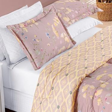 Imagem de Kit Edredom Dupla Face 2,80m  x 2,40m Bouti 03 Peças - Lavanda