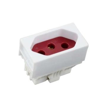 Imagem de Módulo Tomada 20a Vermelha - Linha Slim - Ilumi