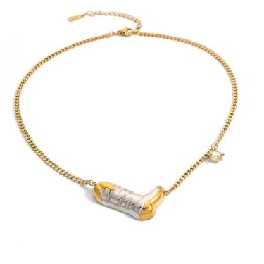 Imagem de Colar gargantilha feminina estilo cowboy ocidental, banhado a ouro, aço inoxidável, strass, estrela, concerto, cowgirl, jeans, botas de rodeio, corrente de elos boho, joias ajustáveis, 40,6 cm + 5 cm