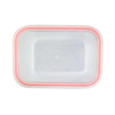 Imagem de s Pote Hermético de Vidro Borosilicato, Tampa Plástica com 4 Travas, 640ml, 19x14x8cm, para Alimentos