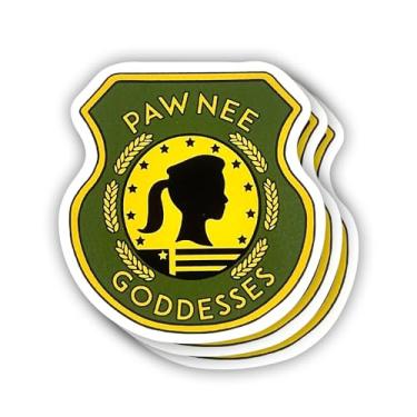Imagem de (3 peças) Adesivo de Deusas Pawnee com frases motivacionais sarcásticas, citação humorística, decalque de vinil para Kindle, laptop, garrafa de água, capacete rígido de telefone, adesivo de citação de