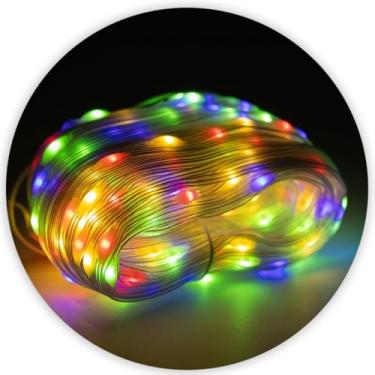 Imagem de Led Pisca Linha Com 30 Metros Lâmpadas Tomada 8 Modos Natal Ano Novo Cor:Colorido