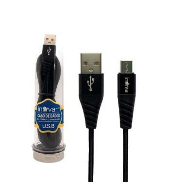 Imagem de Cabo celular 3.1a super flexivel usb tipo-c 1mt inova preto