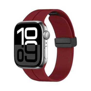 Imagem de Pulseira Magnética De Silicone Para Apple Watch De 46mm 45mm 44mm 49mm