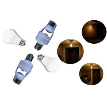 Imagem de 2X Sensores Presença Fotocélula com Lâmpada LED E27 Forte - OLT-GYKT-E