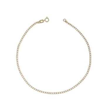 Imagem de Pulseira Feminina Grumezinha Ouro 18K 750 16 cm, Malha Oca, 0,65 g, Com Certificado de Garantia