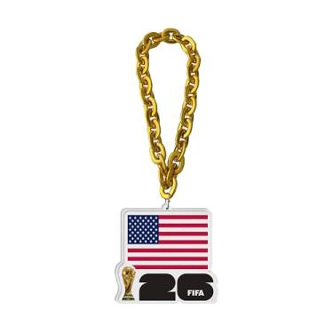 Imagem de HONAV Corrente para leques com bandeira da Copa do Mundo da FIFA de 43 cm – Cordão durável da FIFA, leve e confortável, design oficialmente licenciado – Ótimo para o dia do jogo e para apoiar o seu