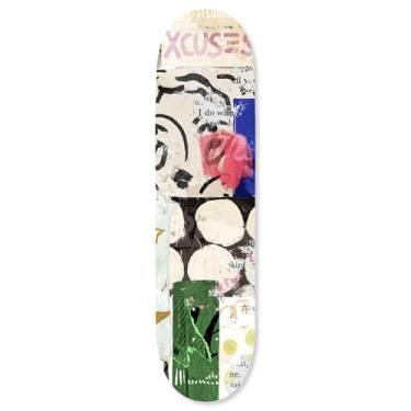 Imagem de Arte de parede acrílica abstrata moderna Notoriart cortada fácil de pendurar, 1 painel 20 cm x 81 cm, skate Peace Maker I