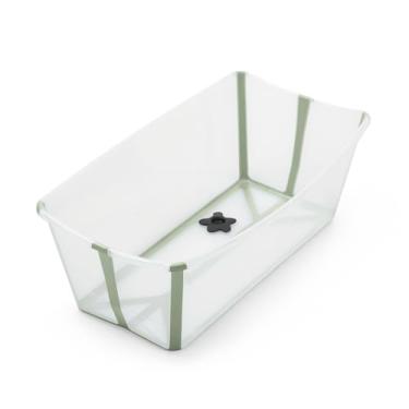 Imagem de STOKKE® Flexi Bath® Banheira para bebés, bebés e crianças - extremamente leve e dobrável - cor: verde transparente