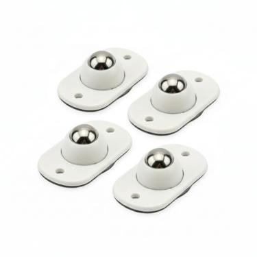 Imagem de Kit 4 Rodinhas Inox Adesivas 360° Para Móveis Leves Practical House