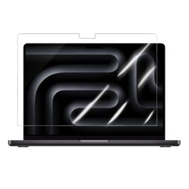Imagem de MasiBloom Protetor de tela de vidro temperado para MacBook Pro Chip M5 de 14 polegadas lançado em 2025, modelo A3434 9H HD, acessórios de proteção antiarranhões