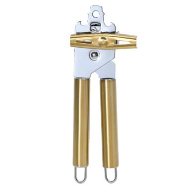 Imagem de Abridores de latas e engarrafadores dourados, abridores de latas manuais de aço inoxidável resistente