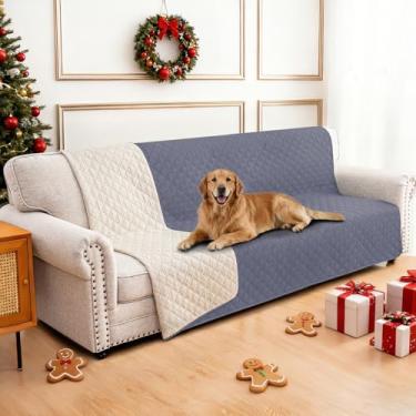 Imagem de CYCMACO Capas de sofá impermeáveis para animais de estimação, capa de cama de cachorro impermeável, cobertores macios antiderrapantes para cães, lavável, cobertor para cães grandes e gatos (168 x 203