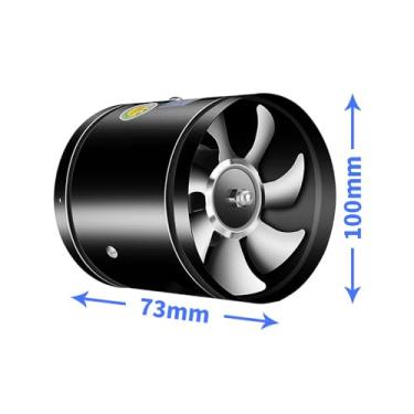 Imagem de Ventilador de Duto Inline Redondo Baixo Ruído para Exaustão em Cozinhas Banheiros Restaurantes Supermercados HVAC Ambien
