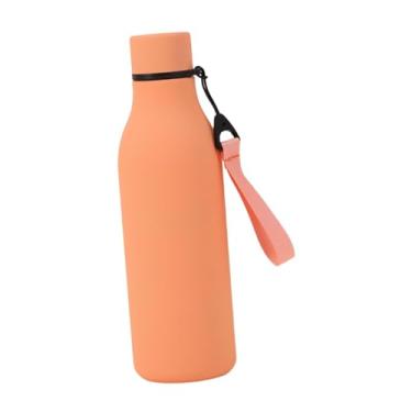 Imagem de Baoblaze Garrafa térmica de parede dupla em aço inoxidável, 550ml, reutilizável, para escritório e carro, Rosa