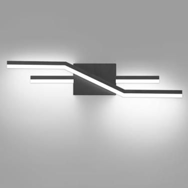 Imagem de SOLFART Luzes De Vaidade Para Banheiro Pretas Sobre Espelho Reguláveis 24" Luminárias Led Barra Luz D