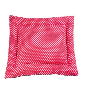 Imagem de Colchonete Pet Retangular Impermeável, Tricoline 100% Algodão, Fundo Impermeável, com Zíper, Disponível em Tamanhos Pequeno, Médio e Grande (Vermelho Poá, Grande)
