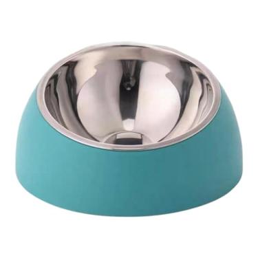 Imagem de Tigela Para Gatos e Cachorro De Pés Altos Com Proteção Do Pescoço De Aço Inoxidável Animais De Estimação Antiderrapante Exquisitamente Trabalhado e Esteticamente Agradável Leve (LX-W68-VERDE)