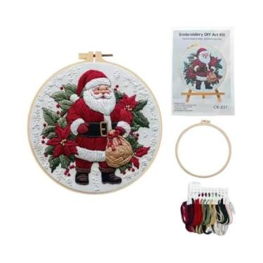 Imagem de Kit De Bordado Manual De Natal Amigável Para Iniciantes, Kit De Materi