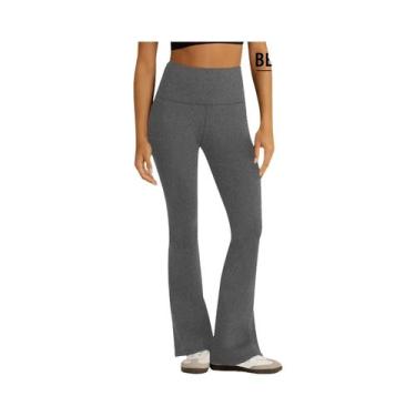 Imagem de Leggings femininas super macias de cintura alta com lã e controle de b