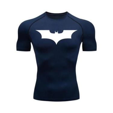 Imagem de Camiseta De Treino Masculina De Verão Com Estampa De Morcego, Compress