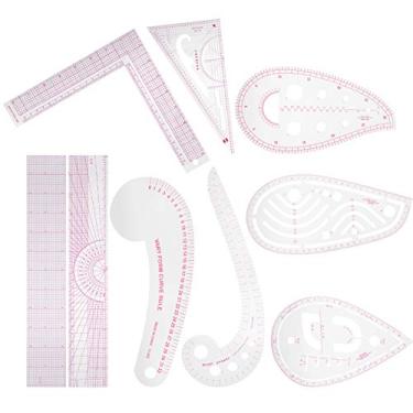 Imagem de Generic Conjunto de Régua de Alfaiate de Roupas, Réguas de Corte Leves e Duráveis ​​para Modelo de Desenho de Costura Adequado para Designers de Roupas Feitas de Plástico PVC