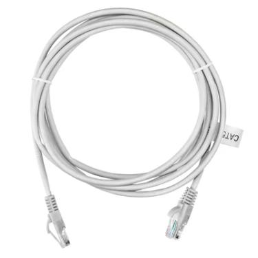 Imagem de Cabo de Rede Cat5e de 2,5 Metros Branco Fabricado em Cobre Para Melhor Velocidade de Internet Homologado Anatel