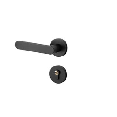 Imagem de Fechadura de porta interior quarto fechadura de porta doméstica silenciosa fechadura magnética amarela fechadura de porta de madeira antiga fechadura americana (Yahei)